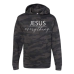  Hoodie Shirt Color: Black CamoDesign Color: White
