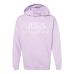  Hoodie Shirt Color: LavenderDesign Color: White