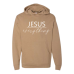  Hoodie Shirt Color: SandstoneDesign Color: White