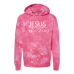  Hoodie Shirt Color: Tie Dye PinkDesign Color: White