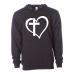  Hoodie Shirt Color: BlackDesign Color: White