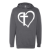  Hoodie Shirt Color: CharcoalDesign Color: White