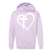  Hoodie Shirt Color: LavenderDesign Color: White