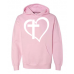  Hoodie Shirt Color: Light PinkDesign Color: White