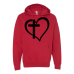 Hoodie Shirt Color: RedDesign Color: Black