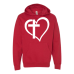  Hoodie Shirt Color: RedDesign Color: White