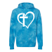  Hoodie Shirt Color: Tie Dye AquaDesign Color: White