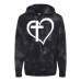  Hoodie Shirt Color: Tie Dye BlackDesign Color: White