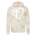  Hoodie Shirt Color: Tie Dye Dusty PinkDesign Color: White