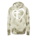  Hoodie Shirt Color: Tie Dye OliveDesign Color: White