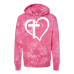 Hoodie Shirt Color: Tie Dye PinkDesign Color: White