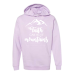  Hoodie Shirt Color: LavenderDesign Color: White