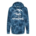  Hoodie Shirt Color: Tie Dye NavyDesign Color: White