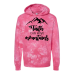  Hoodie Shirt Color: Tie Dye PinkDesign Color: Black