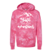  Hoodie Shirt Color: Tie Dye PinkDesign Color: White