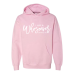  Hoodie Shirt Color: Light PinkDesign Color: White