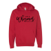  Hoodie Shirt Color: RedDesign Color: Black