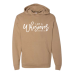  Hoodie Shirt Color: SandstoneDesign Color: White