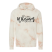  Hoodie Shirt Color: Tie Dye Dusty PinkDesign Color: Black