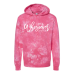  Hoodie Shirt Color: Tie Dye PinkDesign Color: White
