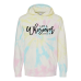  Hoodie Shirt Color: Tie Dye Sunset SwirlDesign Color: Black