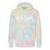  Hoodie Shirt Color: Tie Dye Sunset SwirlDesign Color: White