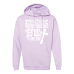  Hoodie Shirt Color: LavenderDesign Color: White