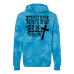  Hoodie Shirt Color: Tie Dye AquaDesign Color: Black