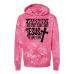  Hoodie Shirt Color: Tie Dye PinkDesign Color: Black