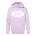  Hoodie Shirt Color: LavenderDesign Color: White