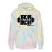 Hoodie Shirt Color: Tie Dye Sunset SwirlDesign Color: Black