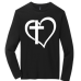  Long Sleeve T-Shirt Color: BlackDesign Color: White