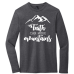  Long Sleeve T-Shirt Color: Heathered CharcoalDesign Color: White