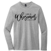  Long Sleeve T-Shirt Color: Light Heather GrayDesign Color: Black