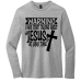  Long Sleeve T-Shirt Color: Light Heather GrayDesign Color: Black