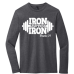  Long Sleeve T-Shirt Color: Heathered CharcoalDesign Color: White