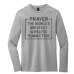  Long Sleeve T-Shirt Color: Light Heather GrayDesign Color: Black