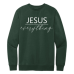  Sweat Shirt Color: Forest GreenDesign Color: White