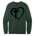  Sweat Shirt Color: Forest GreenDesign Color: Black