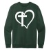  Sweat Shirt Color: Forest GreenDesign Color: White