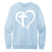  Sweat Shirt Color: Ice BlueDesign Color: White
