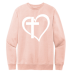  Sweat Shirt Color: Rose Water PinkDesign Color: White