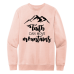  Sweat Shirt Color: Rose Water PinkDesign Color: Black