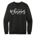  Sweat Shirt Color: BlackDesign Color: White