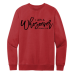  Sweat Shirt Color: Classic RedDesign Color: Black