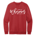  Sweat Shirt Color: Classic RedDesign Color: White