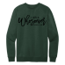  Sweat Shirt Color: Forest GreenDesign Color: Black