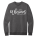  Sweat Shirt Color: Heathered CharcoalDesign Color: White
