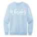  Sweat Shirt Color: Ice BlueDesign Color: White