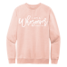  Sweat Shirt Color: Rose Water PinkDesign Color: White